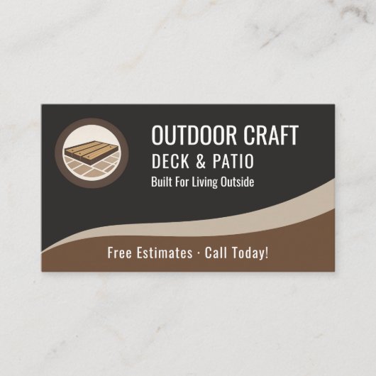 Deck & Patio QR Code Professional 名刺 (正面)