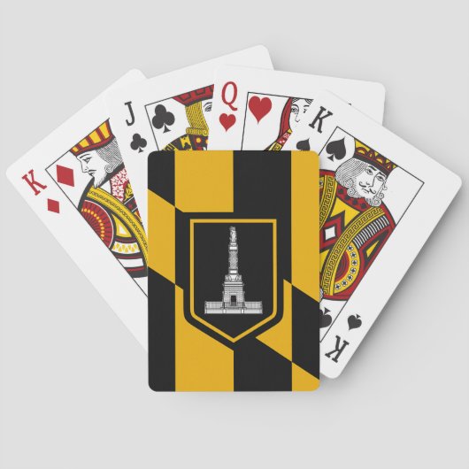 Deck Playing Cards with Flag of Baltimore, USA トランプ (裏面)