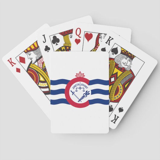 Deck Playing Cards with Flag of Cincinnati, US トランプ (裏面)