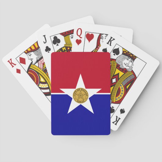 Deck Playing Cards with Flag of Dallas, USA トランプ (裏面)