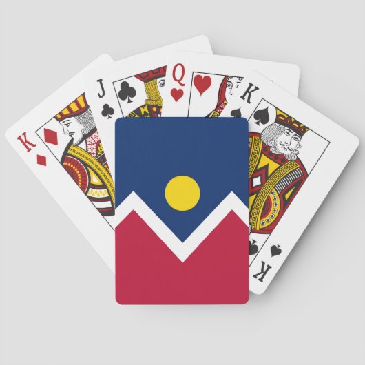 Deck Playing Cards with Flag of Denver, USA トランプ (裏面)