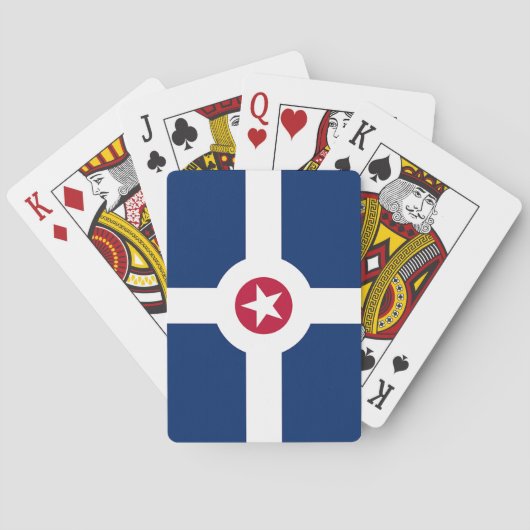 Deck Playing Cards with Flag of Indianapolis, USA トランプ (裏面)