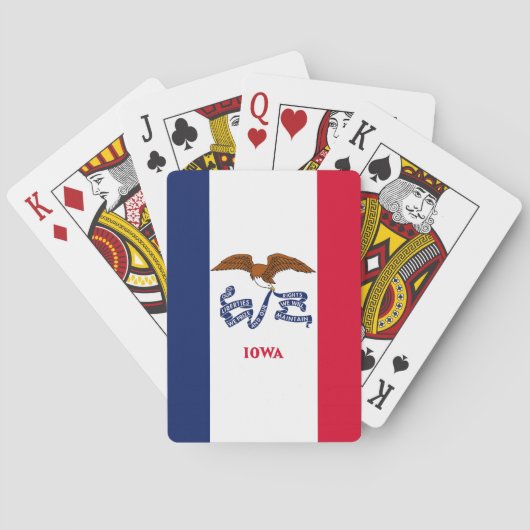 Deck Playing Cards with Flag of Iowa, USA トランプ (裏面)