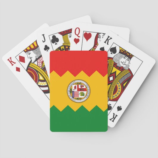 Deck Playing Cards with Flag of Los Angeles, USA トランプ (裏面)