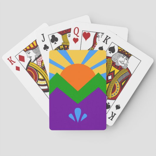 Deck Playing Cards with Flag of Manitou Springs トランプ (裏面)