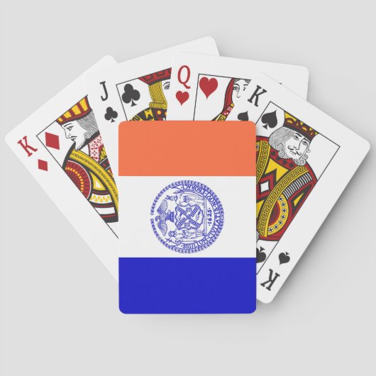 Deck Playing Cards with Flag of New York City, USA トランプ (裏面)