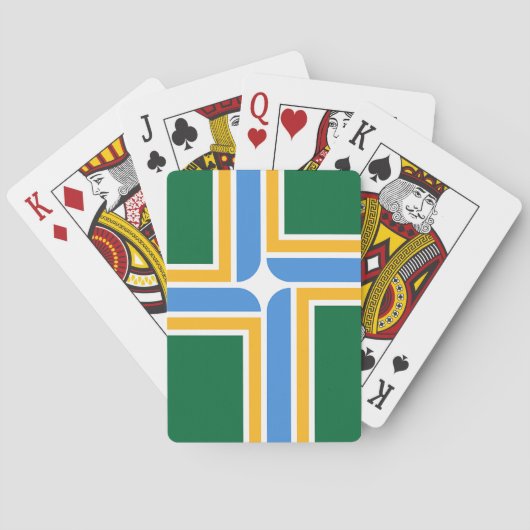 Deck Playing Cards with Flag of Portland, US トランプ (裏面)