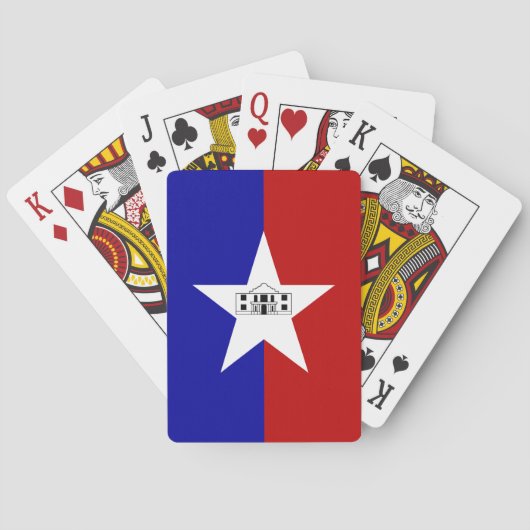 Deck Playing Cards with Flag of San Antonio, USA トランプ (裏面)