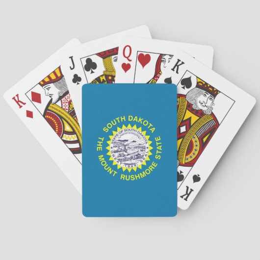 Deck Playing Cards with Flag of South Dakota, USA トランプ (裏面)