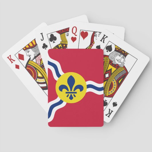 Deck Playing Cards with Flag of St. Louis, USA トランプ (裏面)