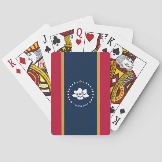 Deck Playing Cards with old Flag of Mississippi トランプ (裏面)
