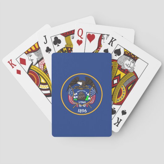 Deck Playing Cards with old Flag of Utah トランプ (裏面)