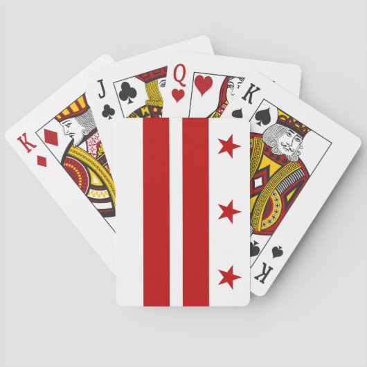 Deck Playing Cards with old Flag of Washington DC トランプ (裏面)