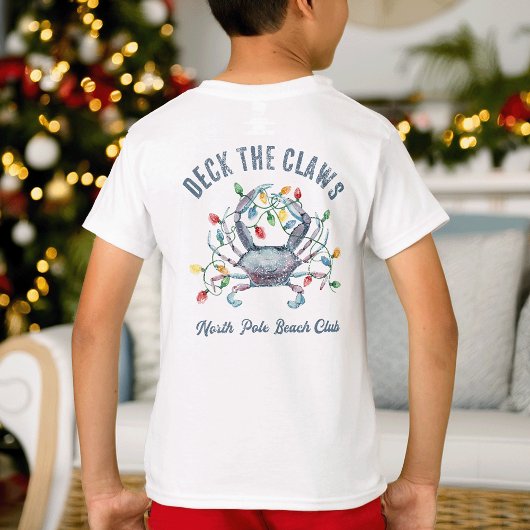 「Deck the Claws」ブルークラブクリスマス Tシャツ