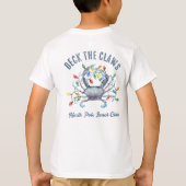 「Deck the Claws」ブルークラブクリスマス Tシャツ (裏面)