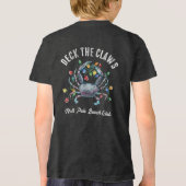 “Deck the Claws” Blue Crab Christmas トライブレンドＴシャツ (裏面)