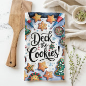 Deck The Cookies クリスマス キッチンタオル
