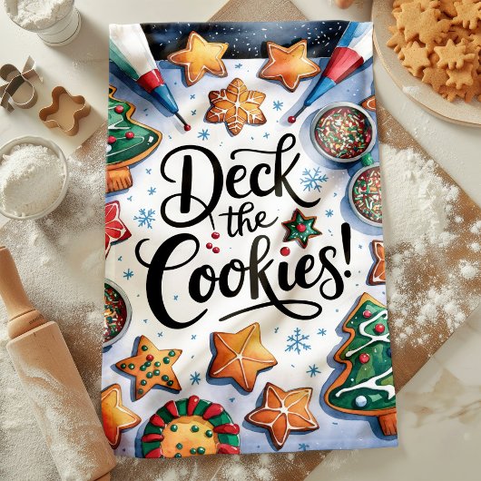 Deck The Cookies クリスマス キッチンタオル