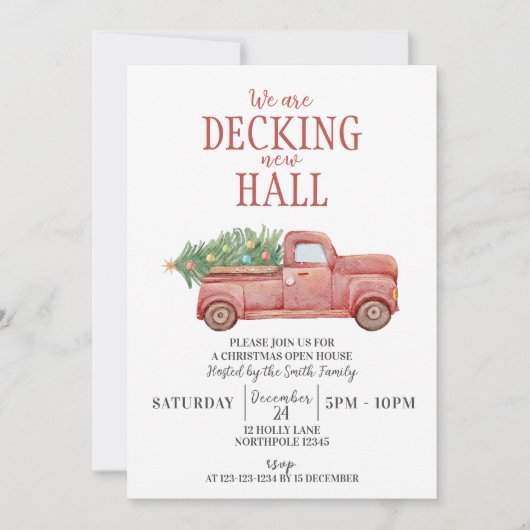 Deck the Hall, Christmas Open House 招待状 (正面)