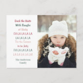 Deck The Halls クリスマス ホリデー ポストカード (正面)
