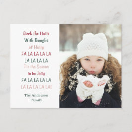 Deck The Halls クリスマス ホリデー ポストカード