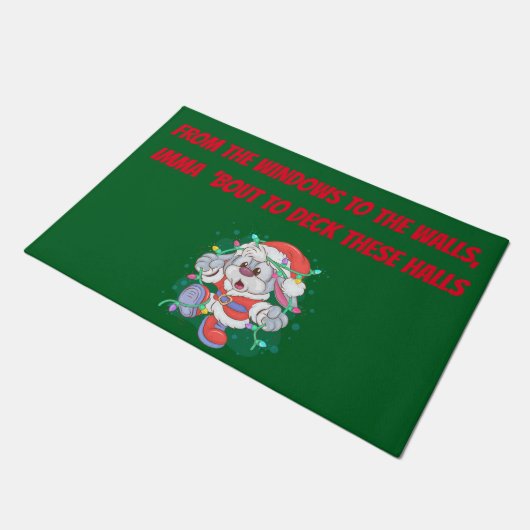 DECK THE HALLS ドアマット (アングル)