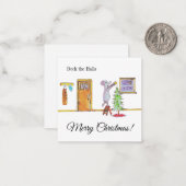 Deck The Halls ノートカード (正面/裏面インサイチュ)