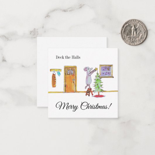 Deck The Halls ノートカード (正面/裏面インサイチュ)