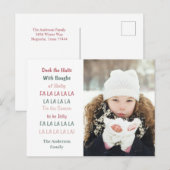 Deck The Halls Christmas Holiday   ポストカード (正面/裏面)