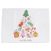 Deck The Halls Christmas Tree  ラージペーパーバッグ (正面)