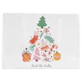 Deck The Halls Christmas Tree  ラージペーパーバッグ (裏面)