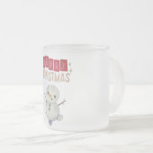 Deck the Halls: Merry Christmas Cheer" フロストグラスマグカップ (正面右)