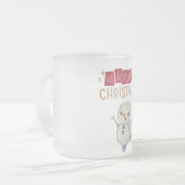 Deck the Halls: Merry Christmas Cheer" フロストグラスマグカップ (正面左)