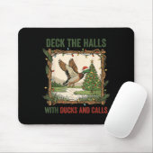 Deck The Halls With Ducks And Calls Christmas Hunt マウスパッド (マウス)