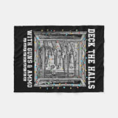 Deck The Halls With Guns &amp; Ammo  フリースブランケット (正面(横))