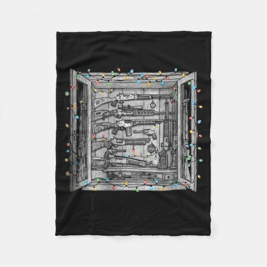 Deck The Halls With Guns & Ammo (on Back) フリースブランケット (正面)