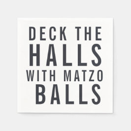 Deck the Halls with Matzo Balls | ハヌカ スタンダードカクテルナプキン