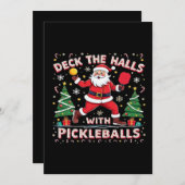 Deck The Halls With Pickleballs サンキューカード (正面/裏面)