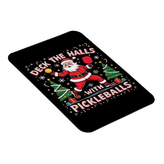 Deck The Halls With Pickleballs マグネット (右側)