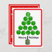 Deck the Halls with Pickleballs Christmas Party 招待状 (正面/裏面)
