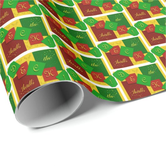 "Deck the Halls" wrapping paper ラッピングペーパー (ロールコーナー)