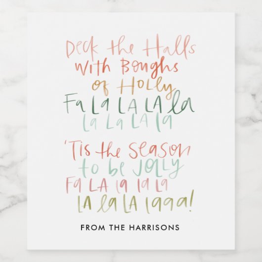 Deck the Holesカスタム Wine Label ワインラベル (シングルラベル)