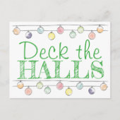 Deck the Holesクリスマスウォーターのカラーオーナメント シーズンポストカード (正面)