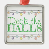 Deck the Holesクリスマスウォーターのカラーオーナメント メタルオーナメント (正面)