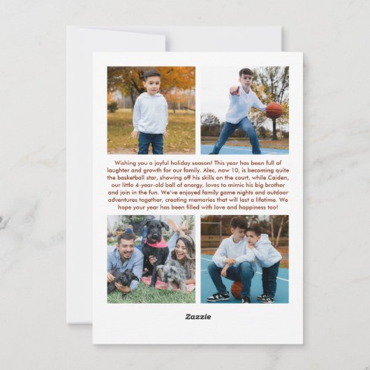 Deck the Holesバスケットボールの数々の写真 シーズンカード (裏面)