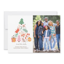 Deck the Holes家族の写真クリスマスカード