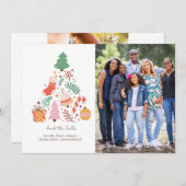 Deck the Holes家族の写真クリスマスカード シーズンカード (正面/裏面)