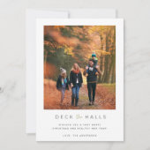 Deck the Holes家族の写真クリスマス シーズンカード (正面)