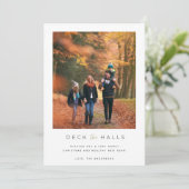 Deck the Holes家族の写真クリスマス シーズンカード (スタンド正面)