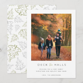 Deck the Holes家族の写真クリスマス シーズンカード
